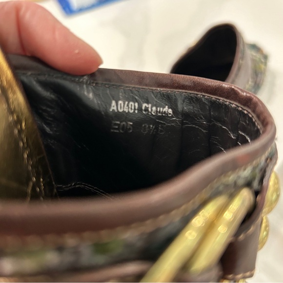 Vintage Coach Tweed Heeled Platform Mules - Picture 11 of 11